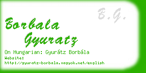 borbala gyuratz business card